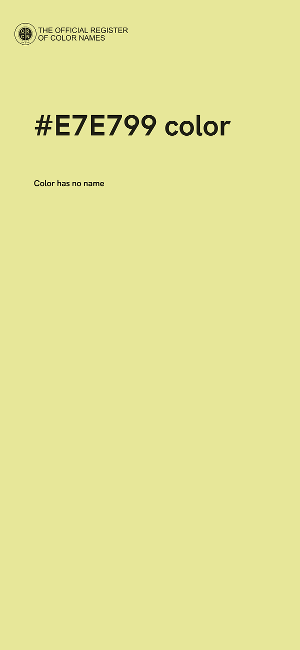 #E7E799 color image