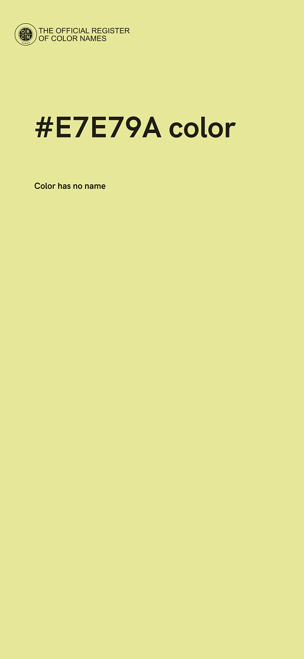 #E7E79A color image