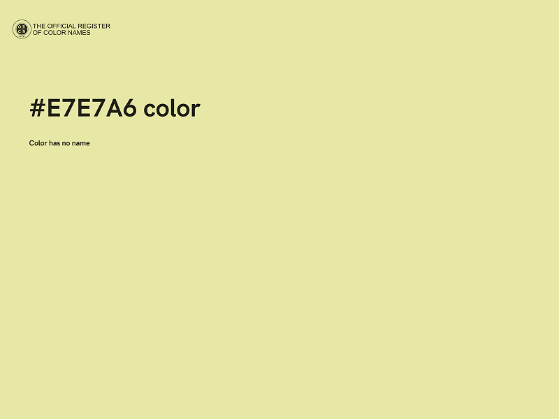 #E7E7A6 color image