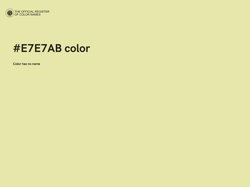 #E7E7AB color image