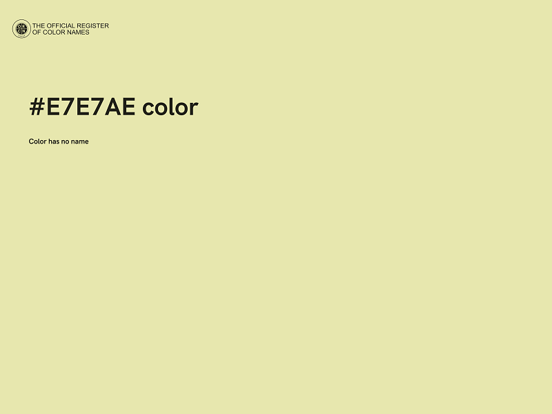 #E7E7AE color image