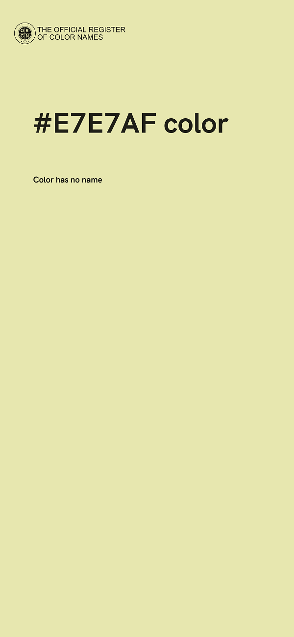 #E7E7AF color image