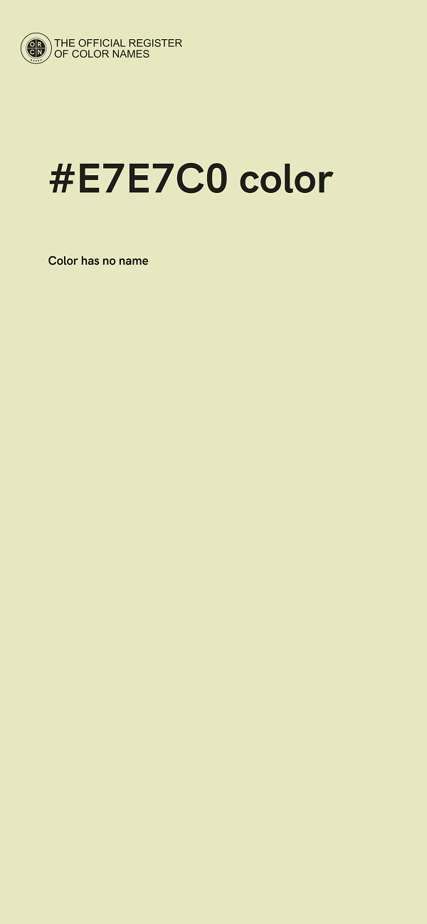 #E7E7C0 color image