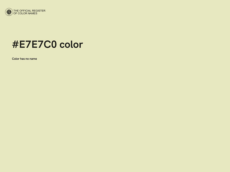 #E7E7C0 color image