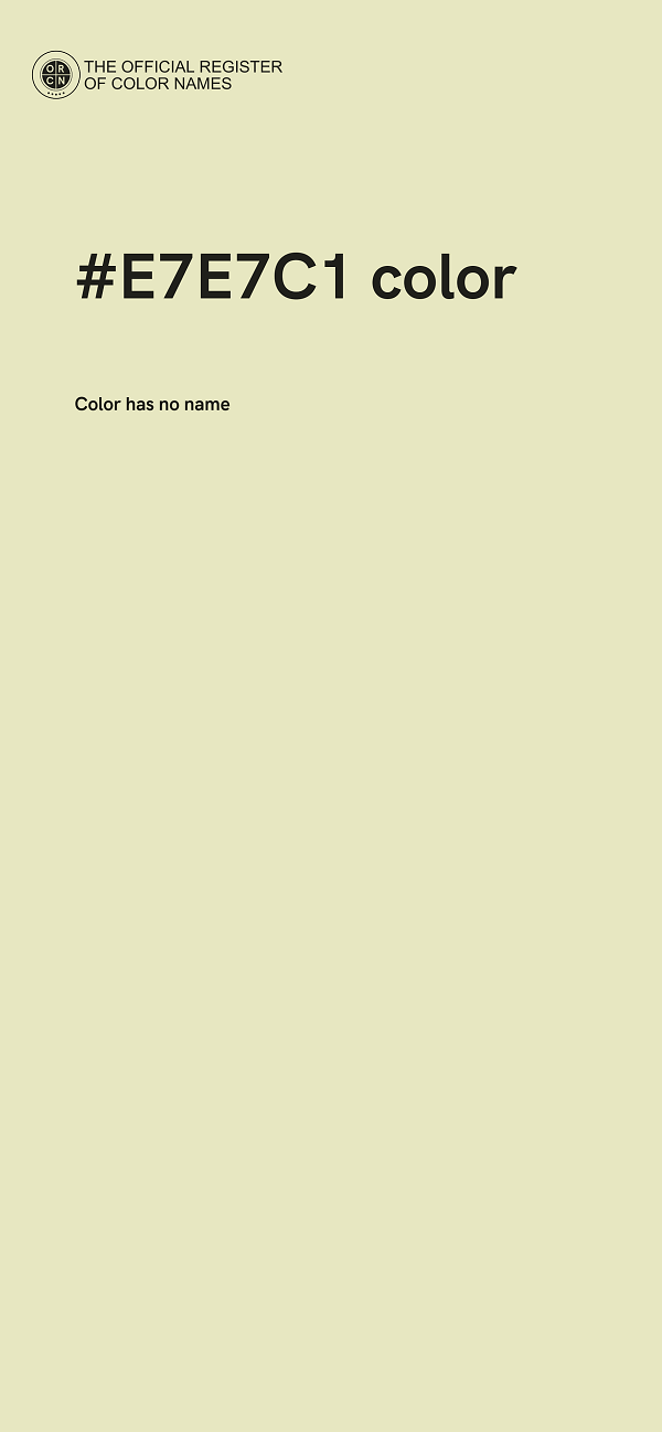 #E7E7C1 color image
