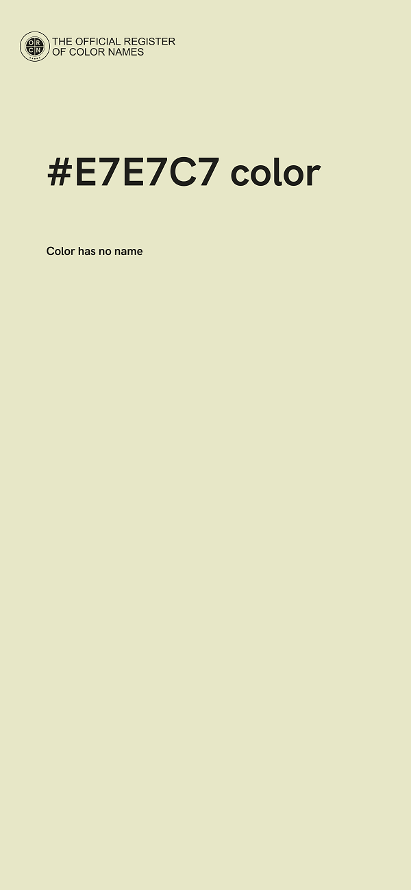 #E7E7C7 color image