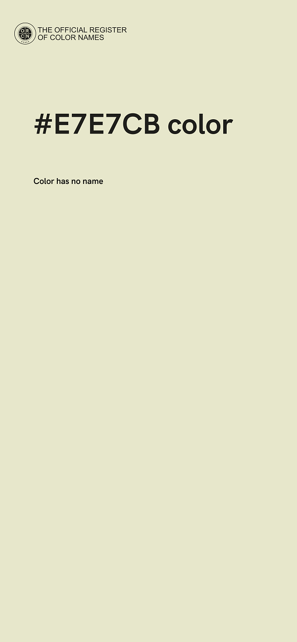 #E7E7CB color image