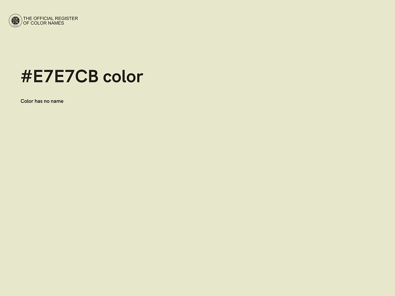 #E7E7CB color image