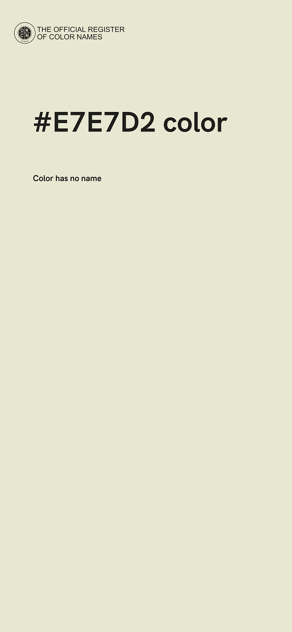 #E7E7D2 color image