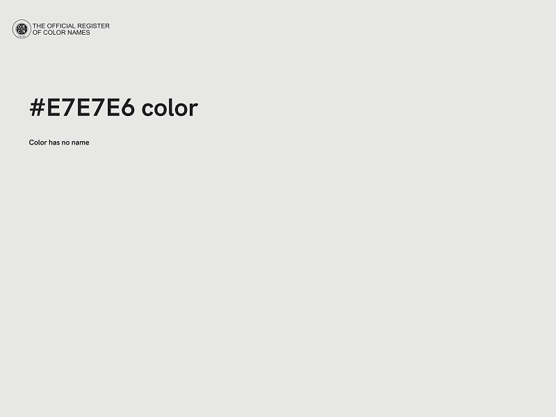 #E7E7E6 color image