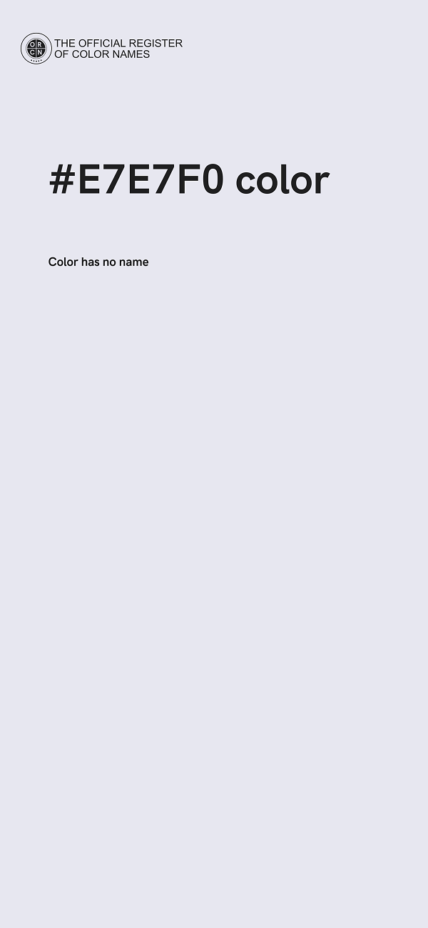#E7E7F0 color image