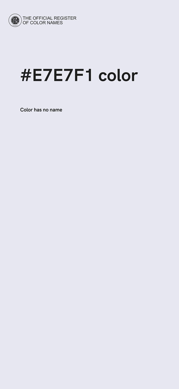 #E7E7F1 color image