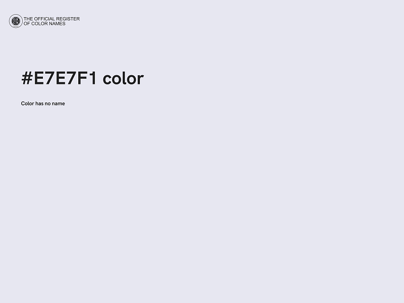 #E7E7F1 color image