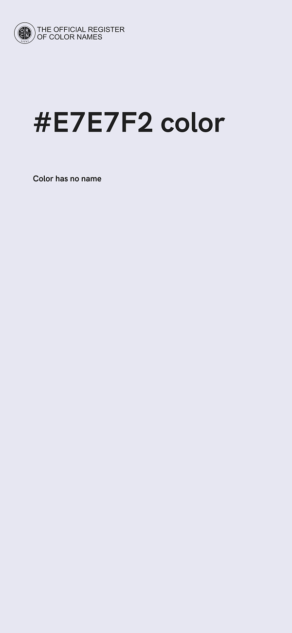 #E7E7F2 color image