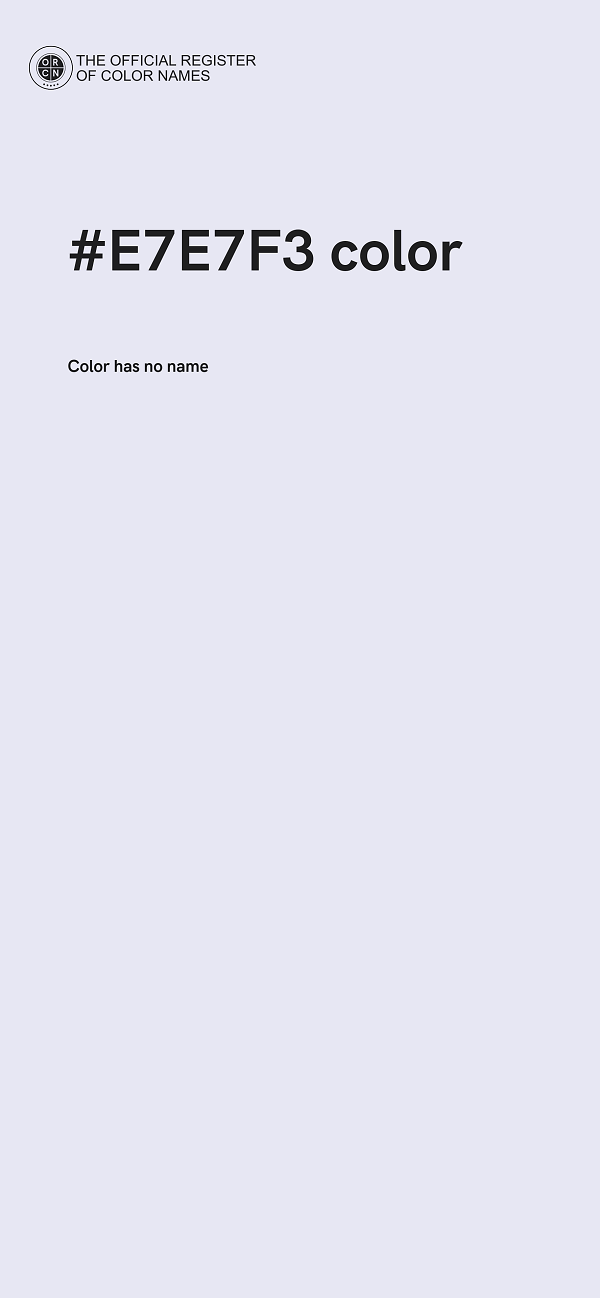 #E7E7F3 color image
