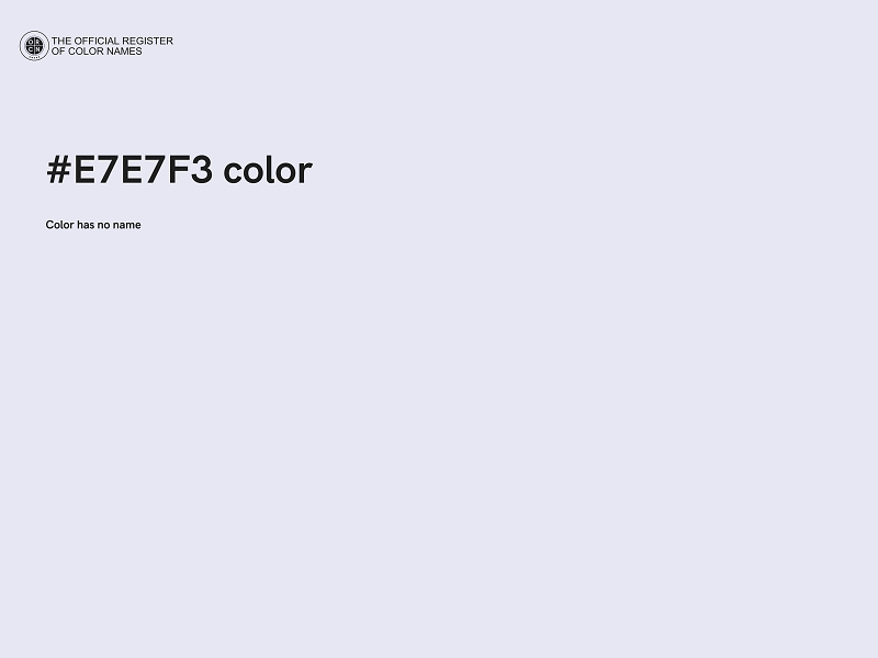 #E7E7F3 color image