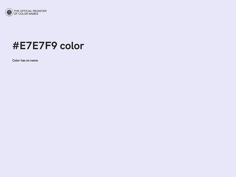 #E7E7F9 color image