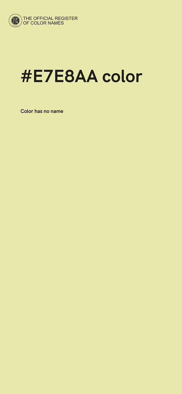 #E7E8AA color image