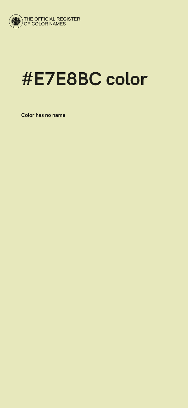 #E7E8BC color image