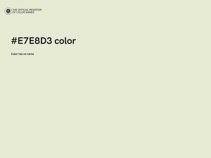 #E7E8D3 color image