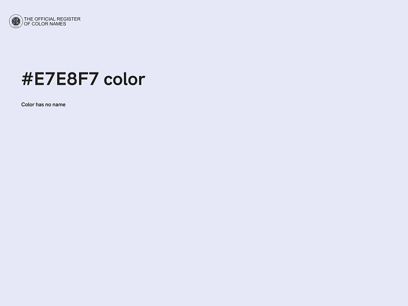 #E7E8F7 color image