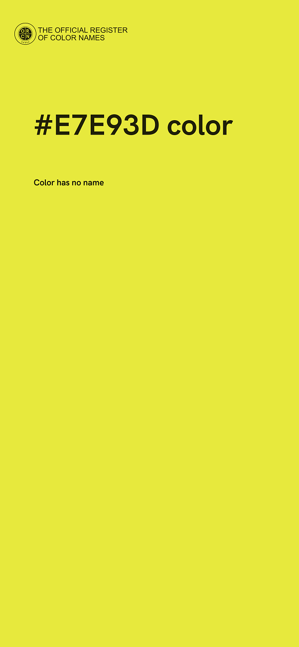 #E7E93D color image