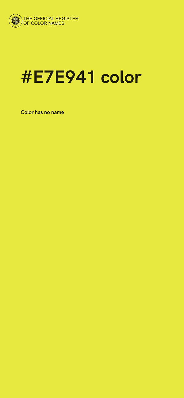 #E7E941 color image