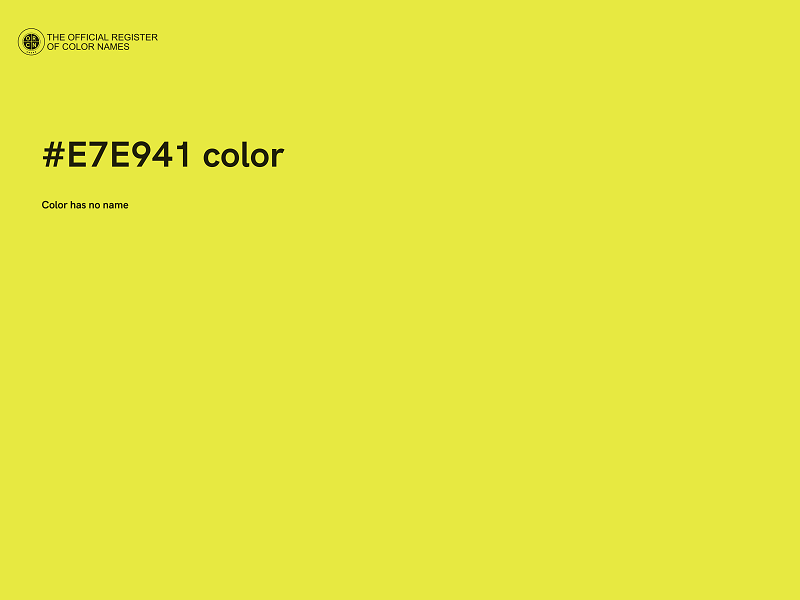 #E7E941 color image