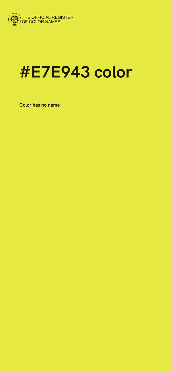 #E7E943 color image