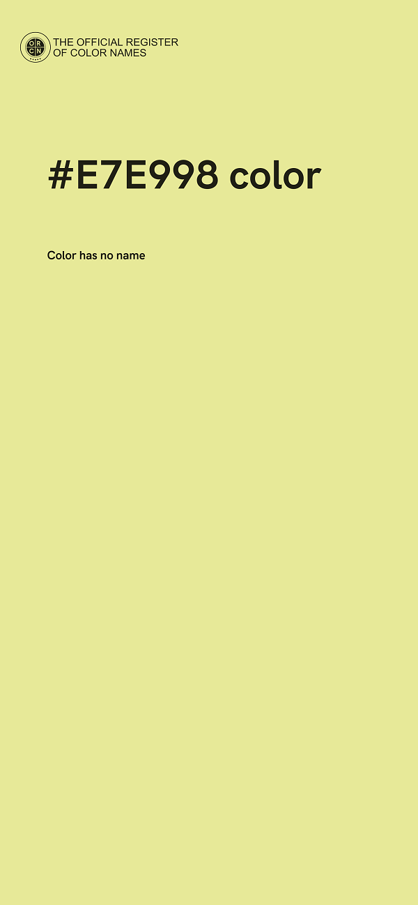 #E7E998 color image