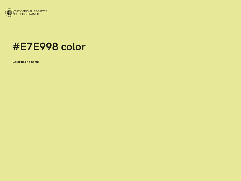 #E7E998 color image