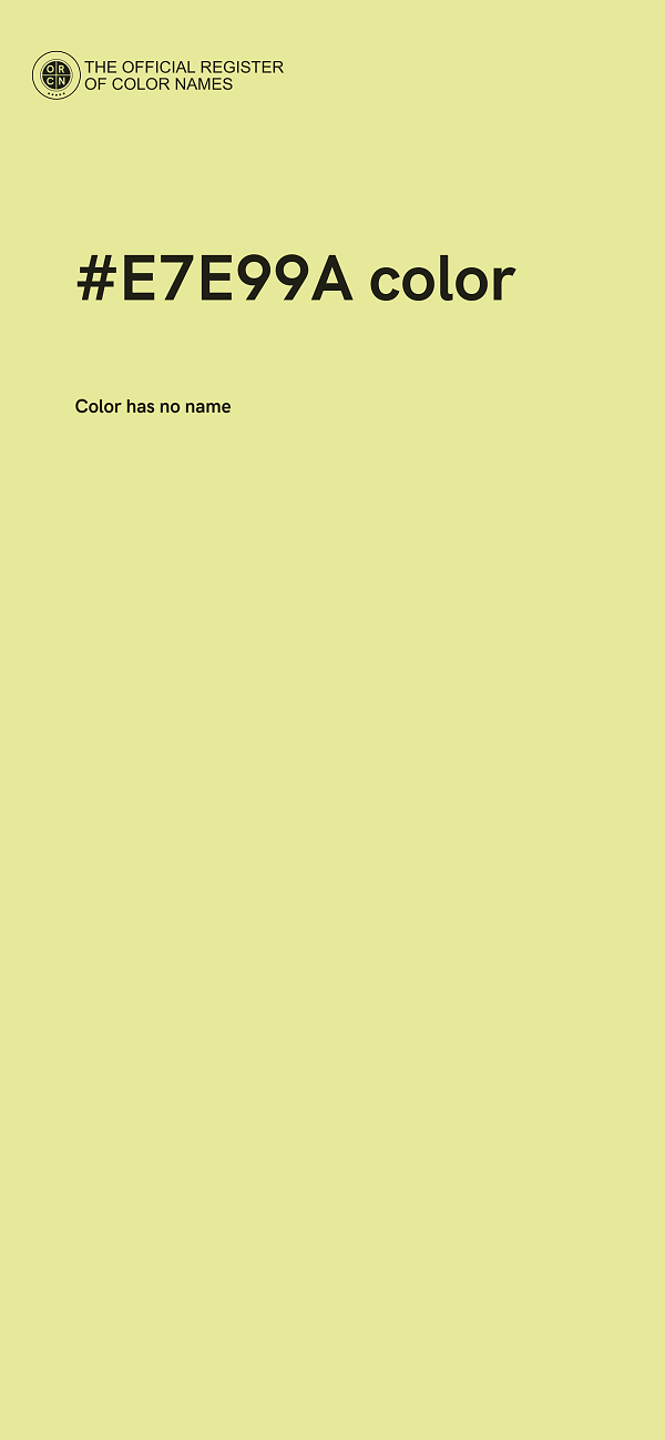 #E7E99A color image