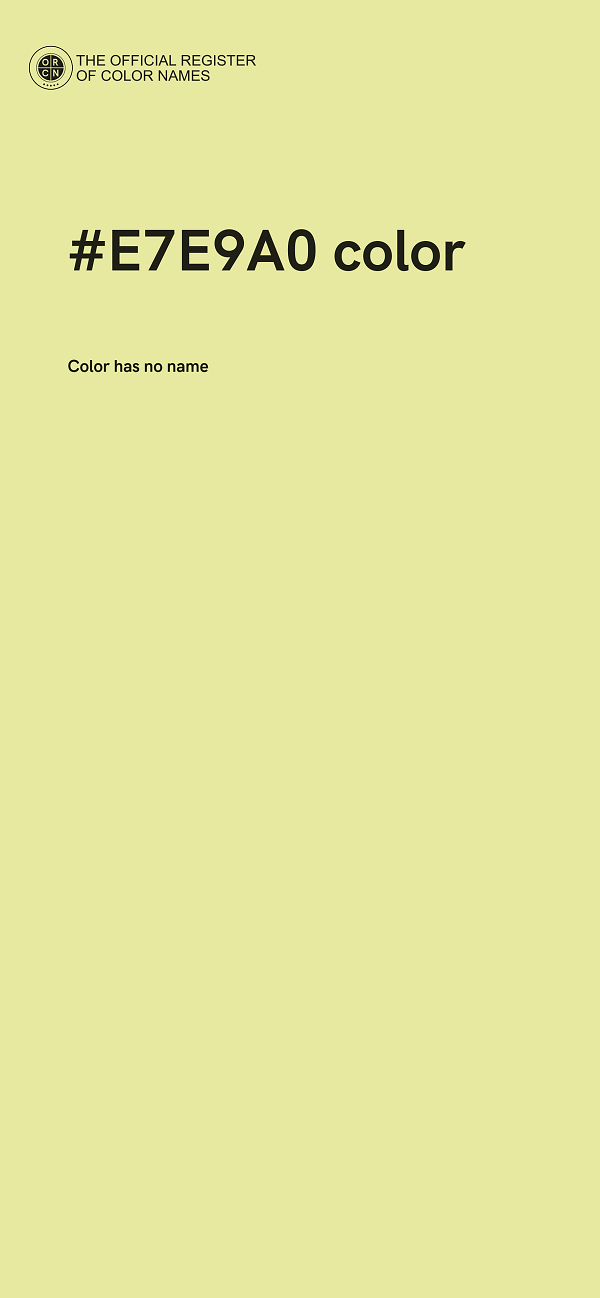#E7E9A0 color image