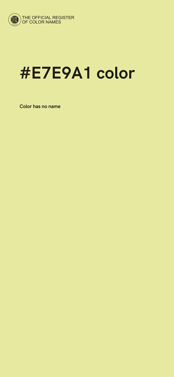 #E7E9A1 color image