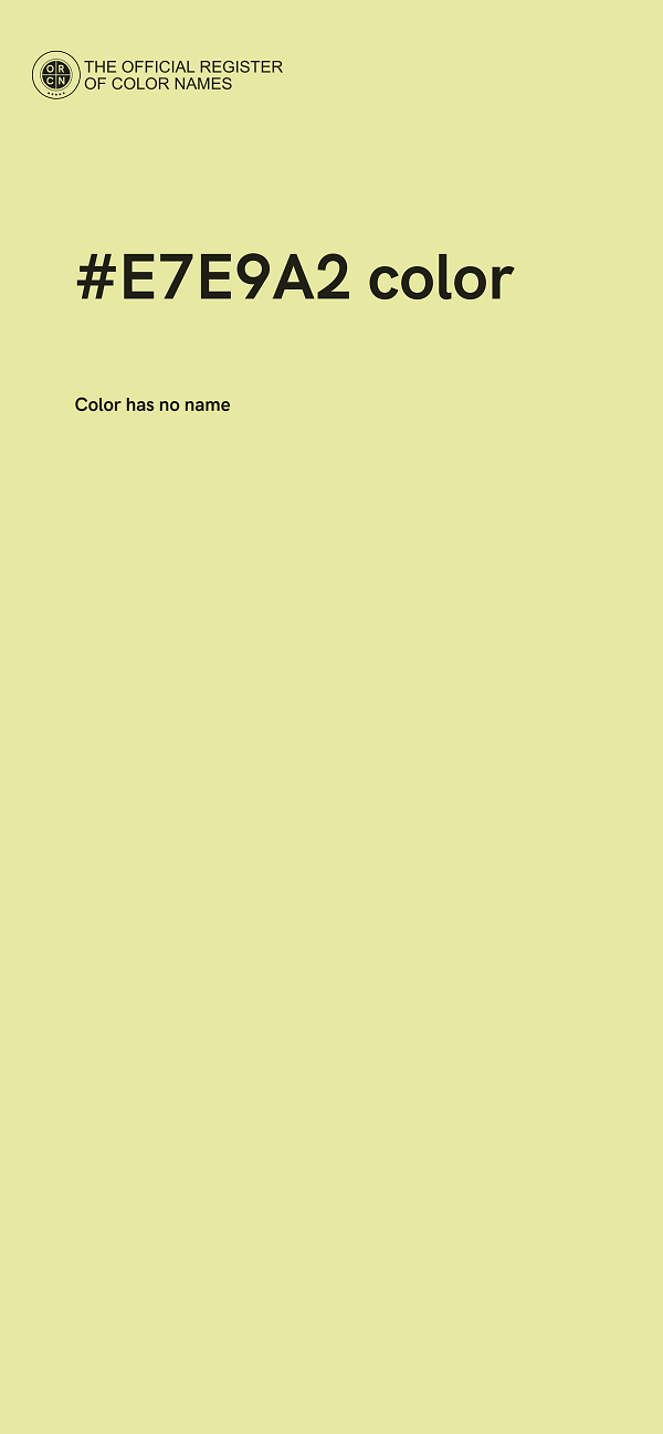 #E7E9A2 color image