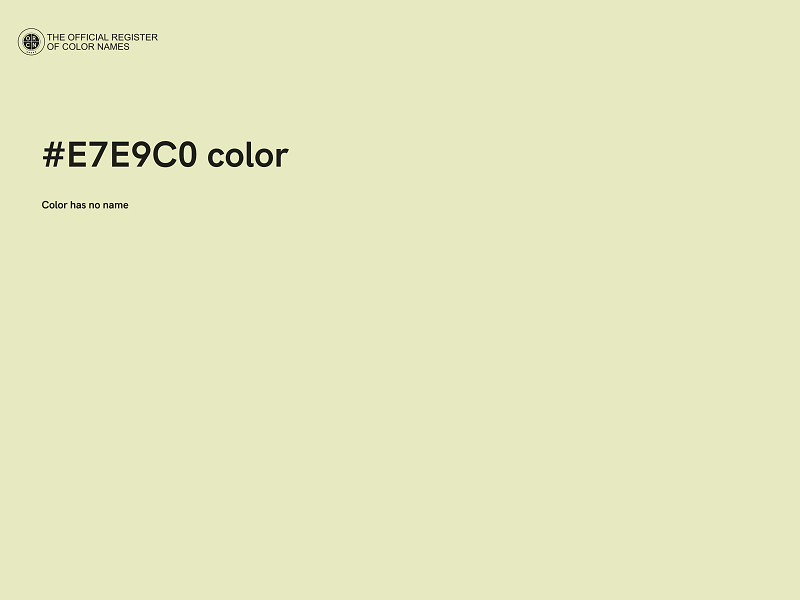 #E7E9C0 color image