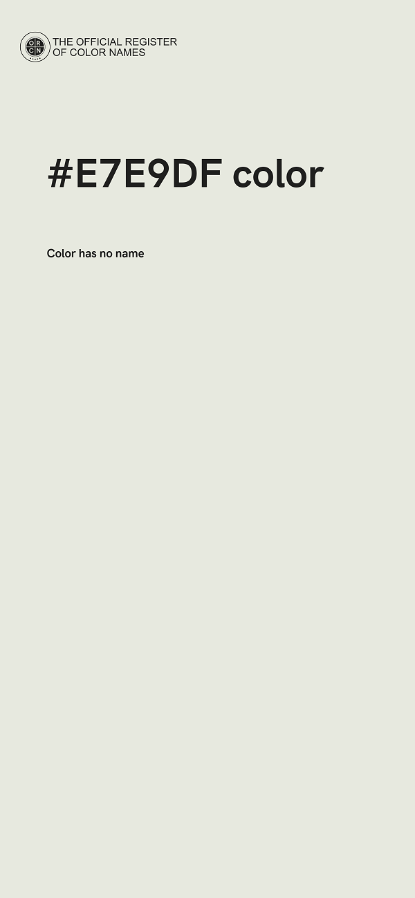 #E7E9DF color image