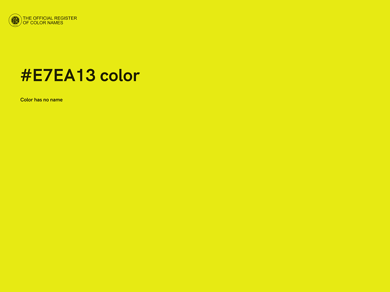 #E7EA13 color image