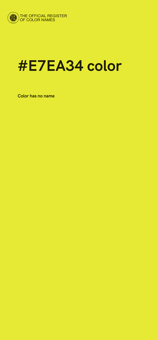 #E7EA34 color image