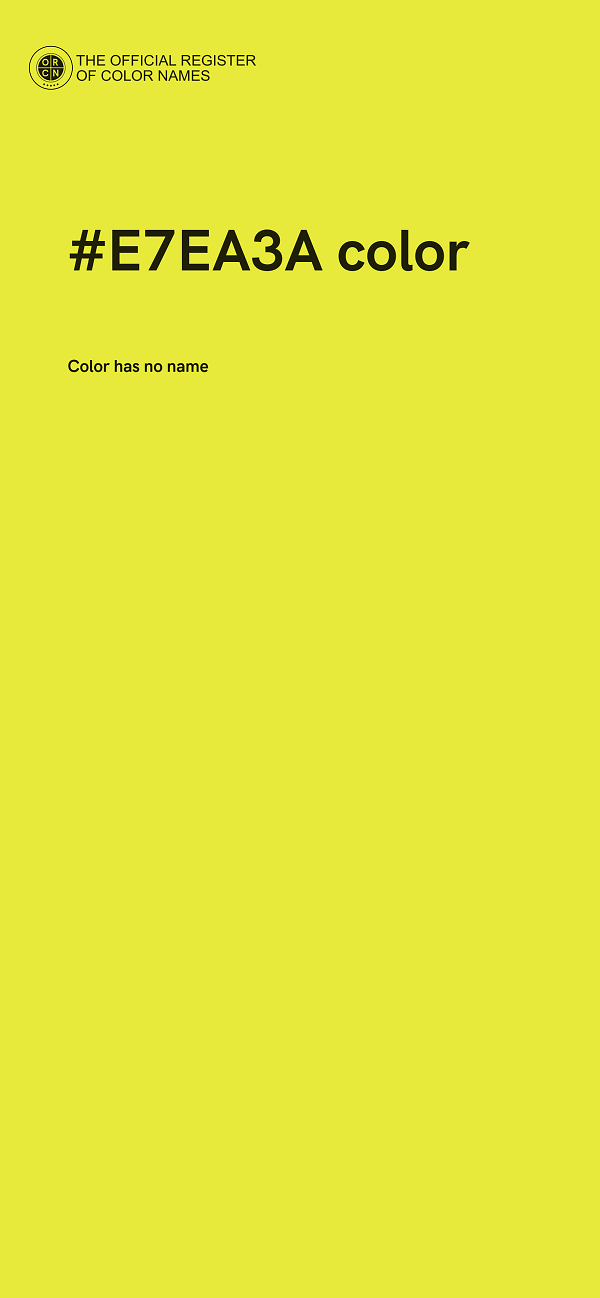 #E7EA3A color image