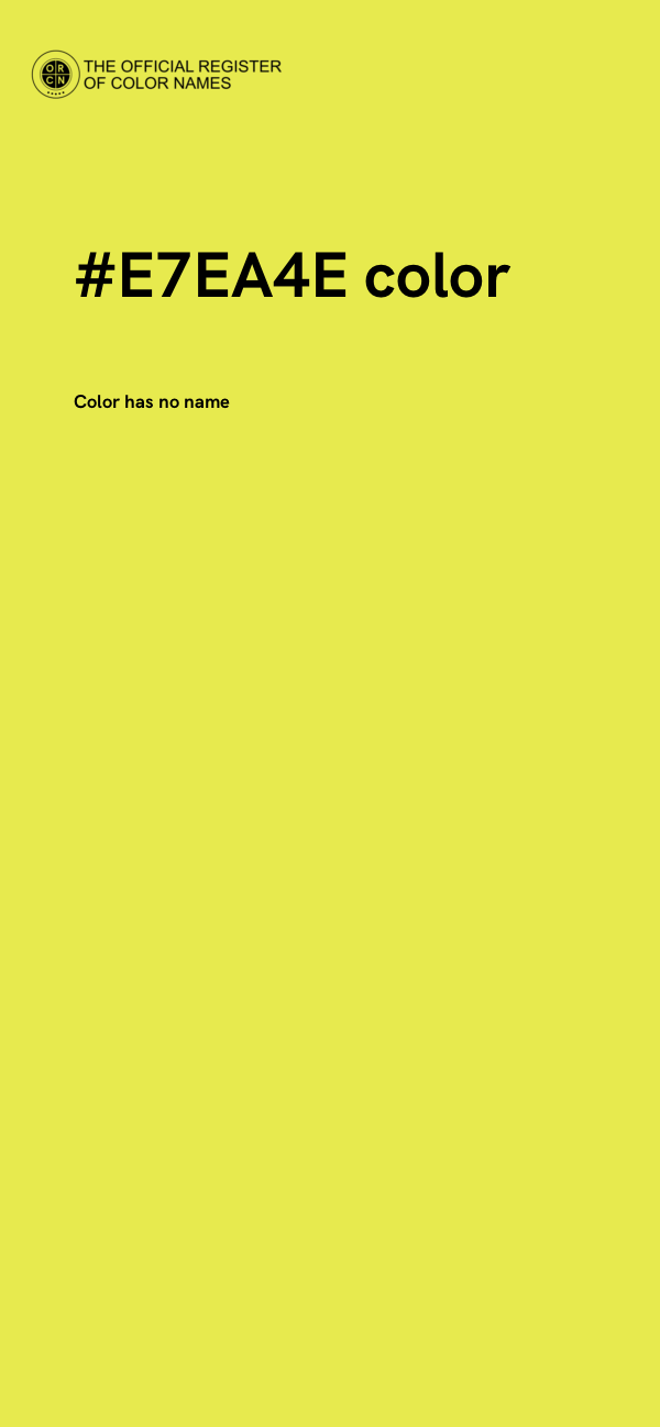 #E7EA4E color image