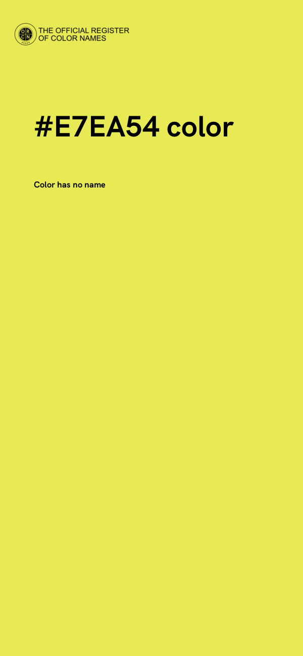 #E7EA54 color image