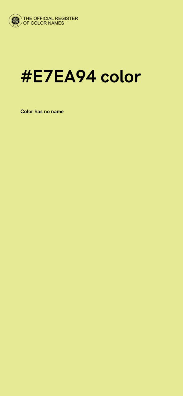 #E7EA94 color image