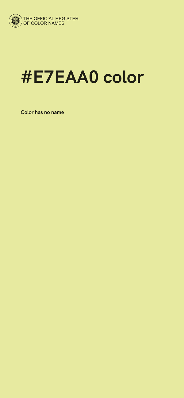 #E7EAA0 color image
