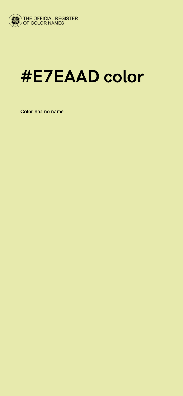 #E7EAAD color image