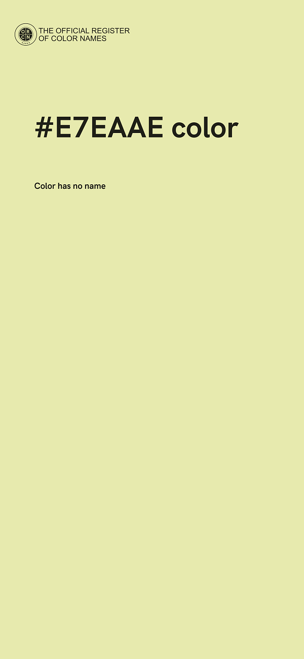 #E7EAAE color image