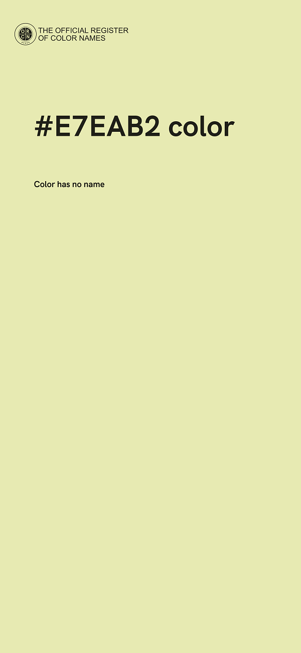 #E7EAB2 color image