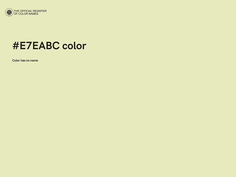 #E7EABC color image