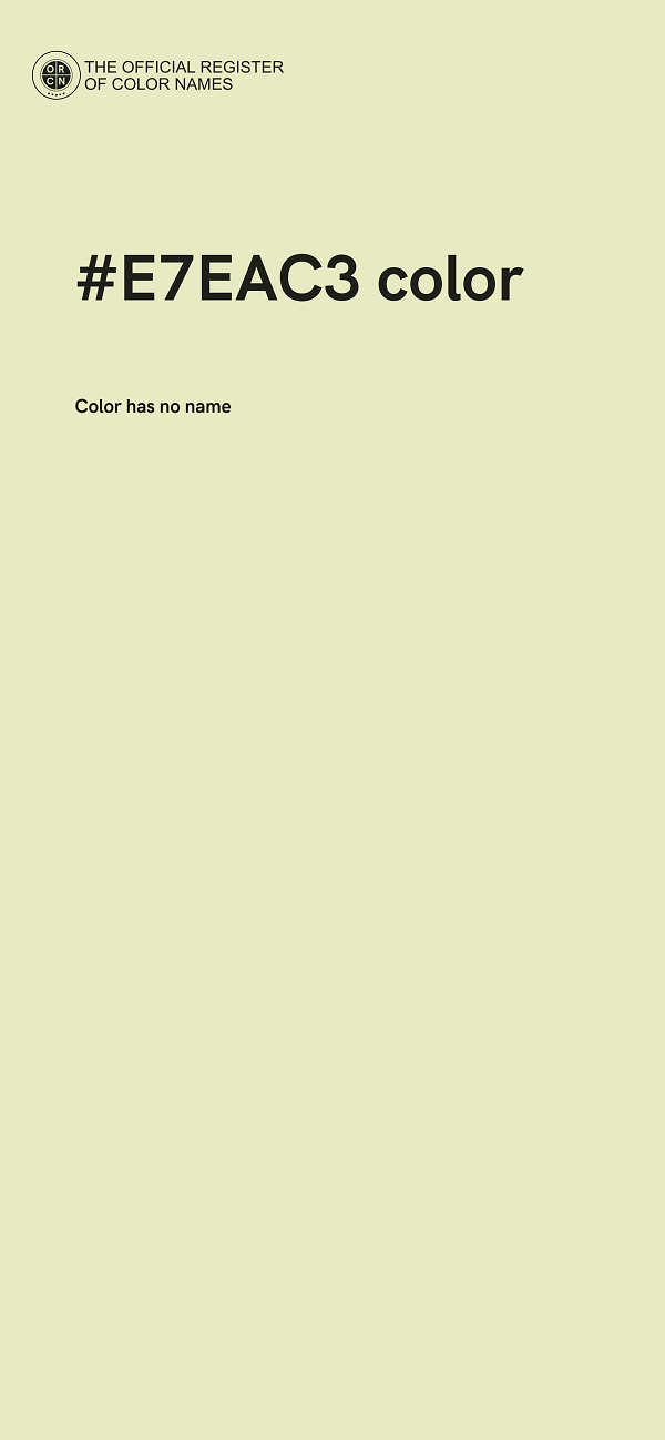 #E7EAC3 color image