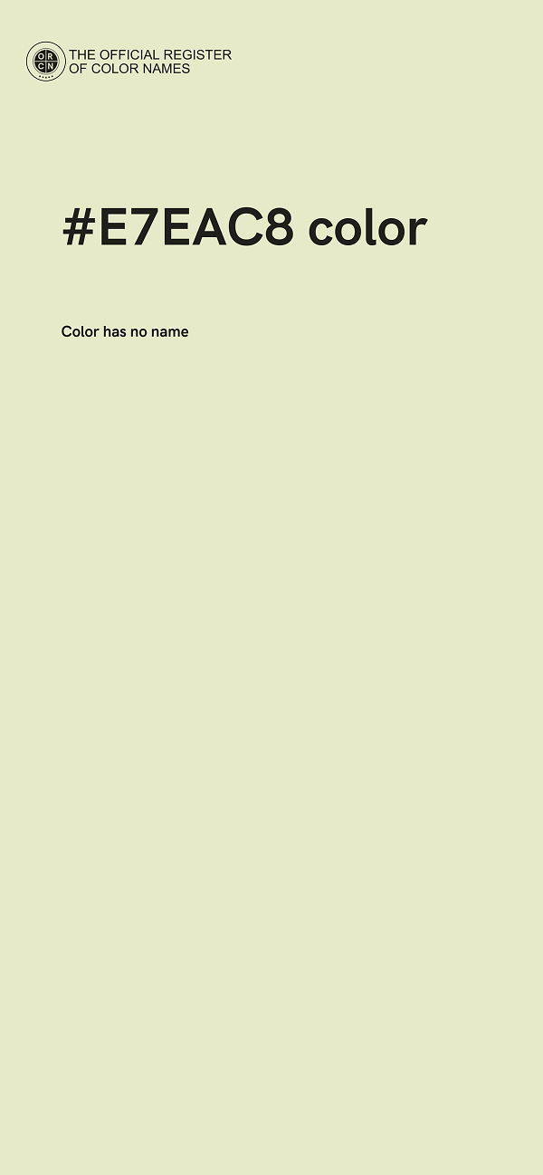 #E7EAC8 color image